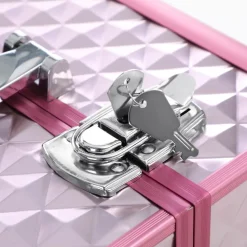 Kosmetikkoffer<SONGMICS Kosmetikkoffer Rosa-Silber