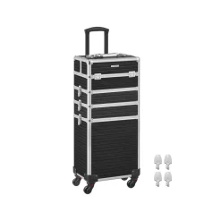 Kosmetikkoffer<SONGMICS Kosmetikkoffer Trolley abschließbar für Reisen