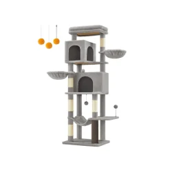 Kratzbäume<SONGMICS Kratzbaum mehrstöckig 175 cm hoch taubengrau
