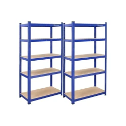 Utensilien & Möbel Für Die Garage|Regale<SONGMICS Lagerregale 2er Set mit 5 verstellbaren Ablagen Blau