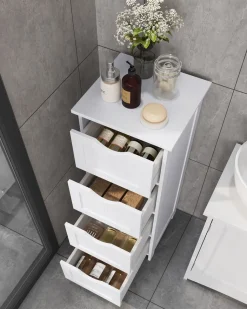 Badezimmer|Schränke<SONGMICS Landhausstil Beistellschrank