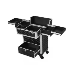 Kosmetikkoffer<SONGMICS Make-Up Trolley 1 Schublade Schwarz