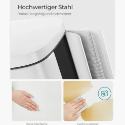 Utensilien & Möbel Für Die Garage|Küche & Esszimmer<SONGMICS Mülleimer 30 L Edelstahl
