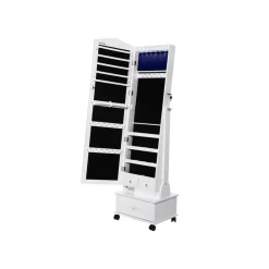 Schlafzimmer|Schmuckschränke<SONGMICS Mobiler Schmuckschrank Weiß