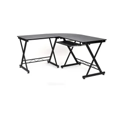 Computertische<SONGMICS Moderner Eckschreibtisch Schwarz