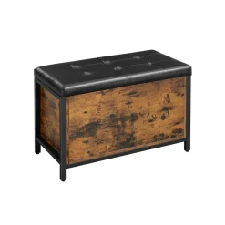 Eingangsbereich|Schlafzimmer<SONGMICS Multifunktionale Truhe Industriestil Vintage/Dunkelbraun