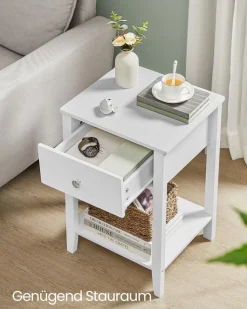 Nachttische<SONGMICS Nachttisch aus Bambus mit Schublade