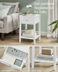 Nachttische<SONGMICS Nachttisch aus Bambus mit Schublade