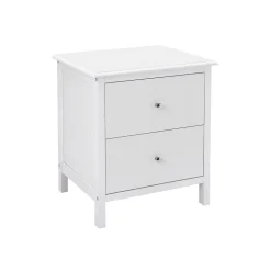Nachttische<SONGMICS Nachttisch mit 2 Schubladen Weiß