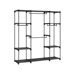 Kleiderschränke<SONGMICS Offener Kleiderschrank mit 4 Hängefächern Schwarz