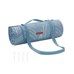 Picknickdecken<SONGMICS Picknickdecke 200 x 200 cm mit 4 Erdankern hellblau