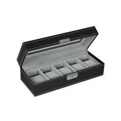 Uhrenboxen<SONGMICS Rechteckige Uhrenbox für 5 Uhren