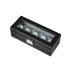 Uhrenboxen<SONGMICS Rechteckige Uhrenbox für 5 Uhren