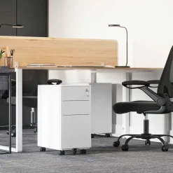 Rollcontainer<SONGMICS Rollcontainer 3 Schubladen Weiß