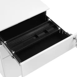 Rollcontainer<SONGMICS Rollcontainer 3 Schubladen Weiß