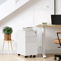 Rollcontainer<SONGMICS Rollcontainer 3 Schubladen Weiß