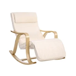 Wohnzimmer|Sessel<SONGMICS Schaukelstuhl aus Birkenholz