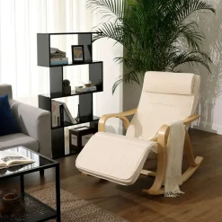 Wohnzimmer|Sessel<SONGMICS Schaukelstuhl aus Birkenholz