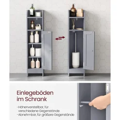 Badezimmer|Badezimmerregale<SONGMICS Schmaler Badezimmerschrank mit Tür