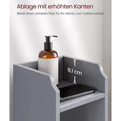 Badezimmer|Badezimmerregale<SONGMICS Schmaler Badezimmerschrank mit Tür