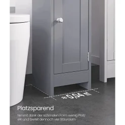 Badezimmer|Badezimmerregale<SONGMICS Schmaler Badezimmerschrank mit Tür