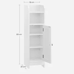 Badezimmer|Badezimmerregale<SONGMICS Schmaler Badezimmerschrank mit Tür