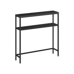 Konsolentische|Konsolentische<SONGMICS schmaler Sofatisch mit 2 Ablagen anthrazitgrau-tintenschwarz