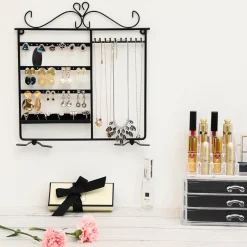 Schmuckständer<SONGMICS Schmuckhalter für Ohrringe und Ketten schwarz