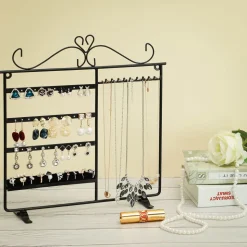 Schmuckständer<SONGMICS Schmuckhalter für Ohrringe und Ketten schwarz