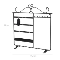 Schmuckständer<SONGMICS Schmuckhalter für Ohrringe und Ketten schwarz