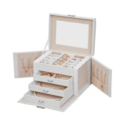 Schmuckschatullen<SONGMICS Schmuckkasten mit Schubladen Schwarz