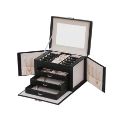 Schmuckschatullen<SONGMICS Schmuckkasten mit Schubladen Schwarz