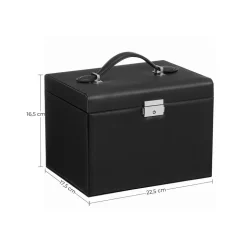 Schmuckschatullen<SONGMICS Schmuckkasten mit Schubladen Schwarz