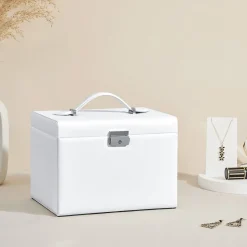 Schmuckschatullen<SONGMICS Schmuckkasten mit Schubladen Schwarz