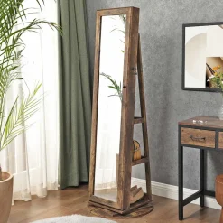 Schlafzimmer|Schmuckschränke<SONGMICS Schmuckschrank 360° drehbar Vintagebraun