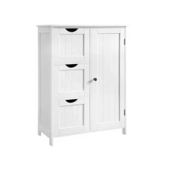 Badezimmer|Flurschränke<SONGMICS Schrank mit 3 großen Schubladen