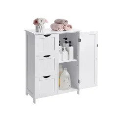 Badezimmer|Flurschränke<SONGMICS Schrank mit 3 großen Schubladen