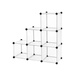 Eingangsbereich|Regale<SONGMICS Schuhregal mit Türen Kunststoff Weiß Weiβ