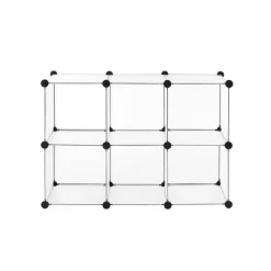 Eingangsbereich|Regale<SONGMICS Schuhregal mit Türen Kunststoff Weiß Weiβ