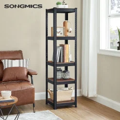 Werkzeugregale<SONGMICS Schwerlast-Regal schmal mit 5 Ablagen