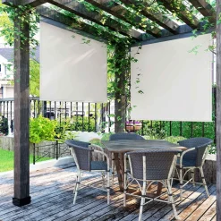 Senkrechtmarkisen<SONGMICS Senkrechtmarkise ausziehbar beige