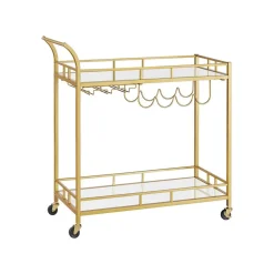 Küche & Esszimmer|Servierwagen<SONGMICS Servierwagen mit Glasplatten