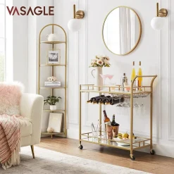 Küche & Esszimmer|Servierwagen<SONGMICS Servierwagen mit Glasplatten