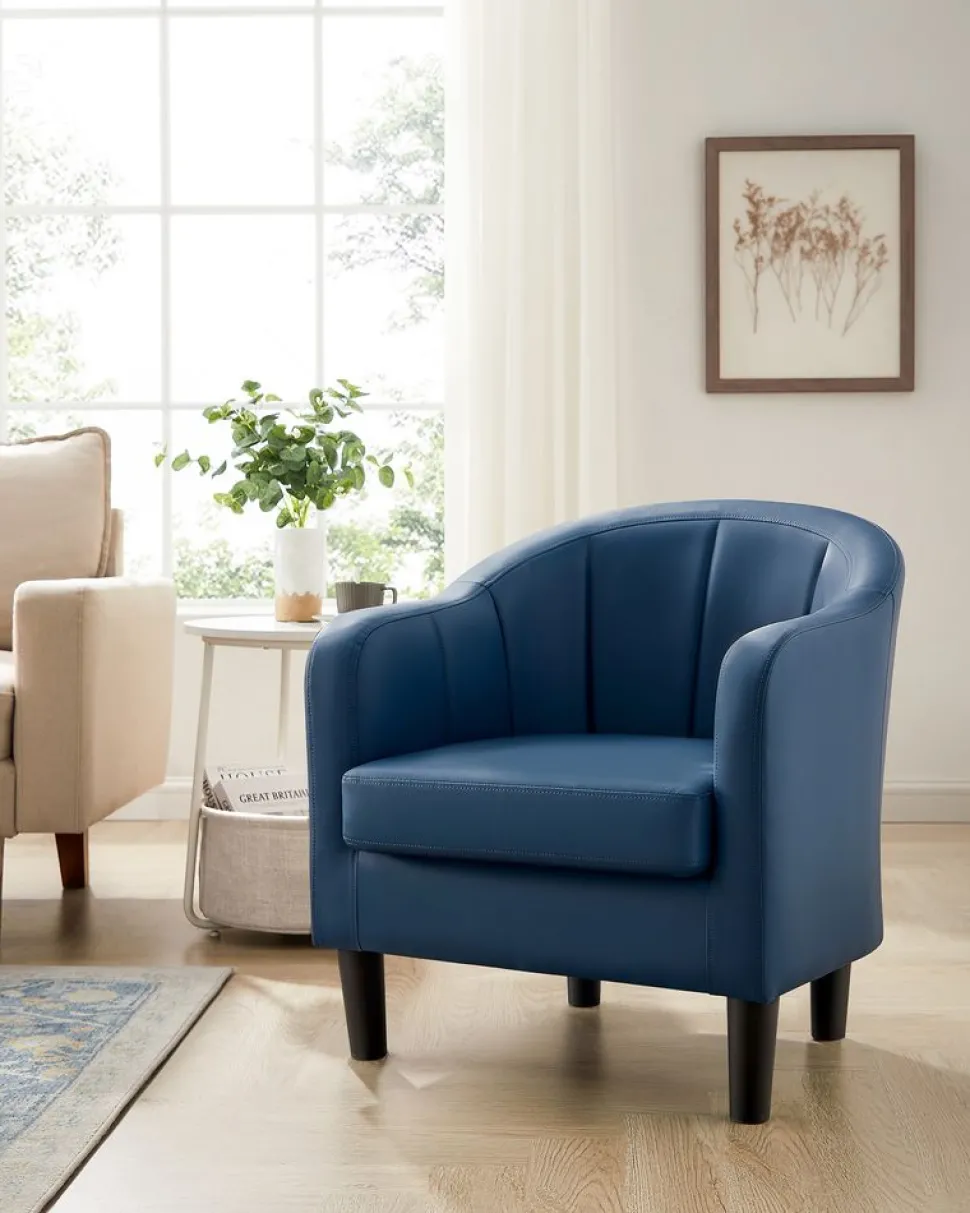 Sofas & Couches<SONGMICS Sessel Bezug aus Leinenimitat modern grau