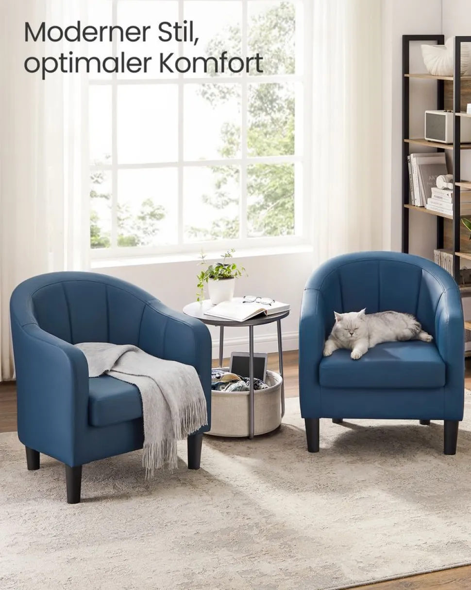 Sofas & Couches<SONGMICS Sessel Bezug aus Leinenimitat modern grau