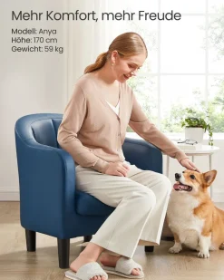 Sofas & Couches<SONGMICS Sessel Bezug aus Leinenimitat modern grau