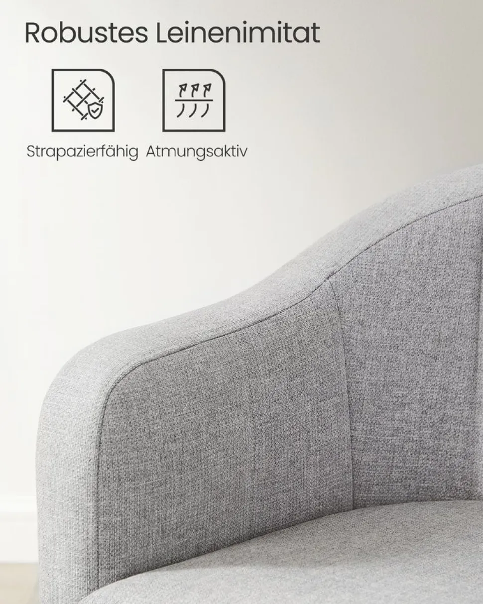 Sofas & Couches<SONGMICS Sessel Bezug aus Leinenimitat modern grau