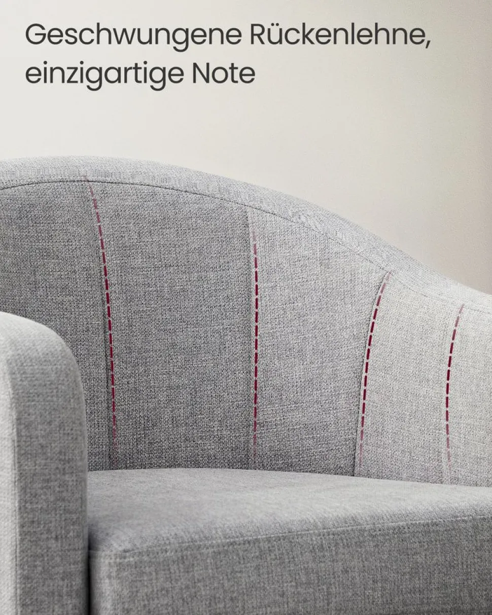 Sofas & Couches<SONGMICS Sessel Bezug aus Leinenimitat modern grau