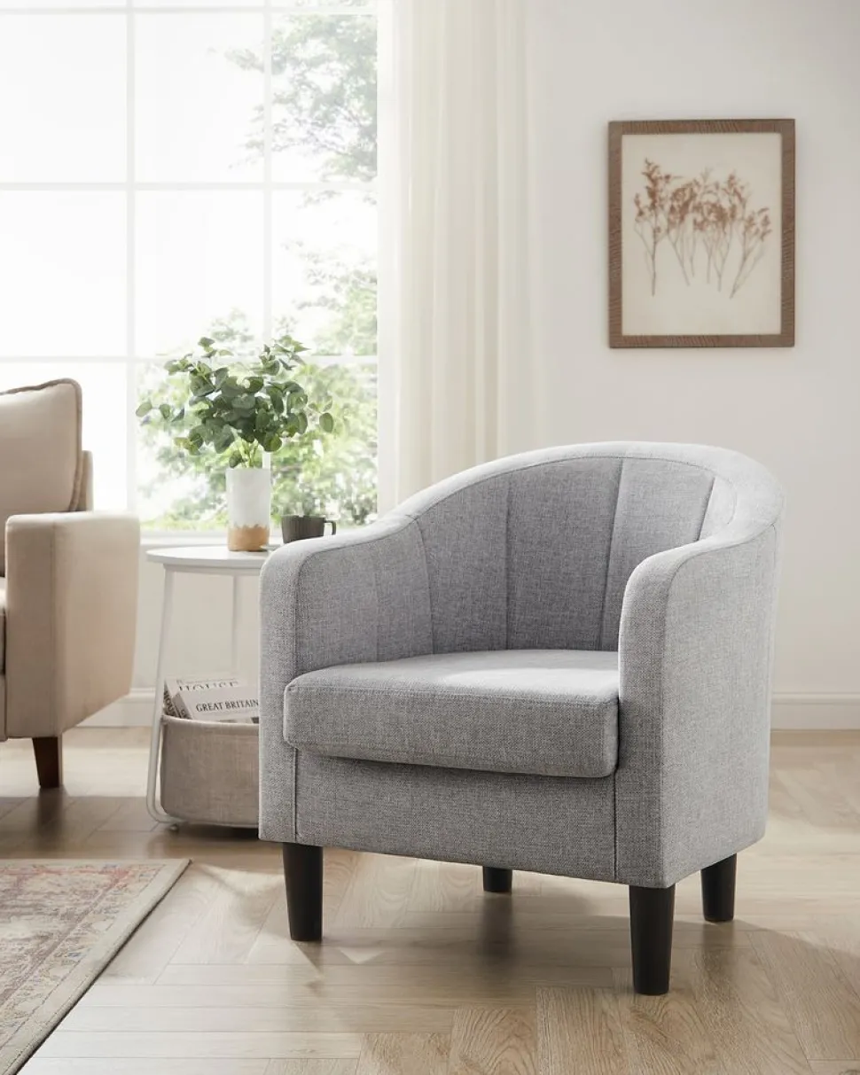 Sofas & Couches<SONGMICS Sessel Bezug aus Leinenimitat modern grau