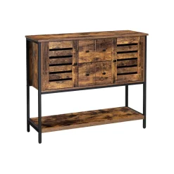 Eingangsbereich|Küche & Esszimmer<SONGMICS Sideboard mit 2 Schubladen und Türen vintagebraun-schwarz